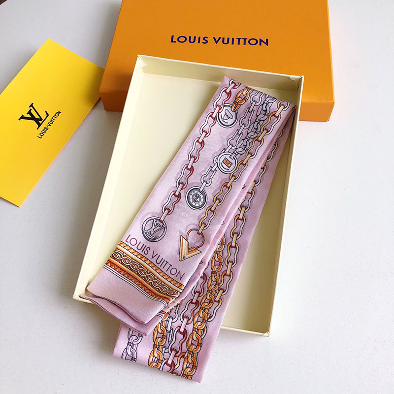 120x8cm Chains Embroidery Handbag Ribbon Scarf Neck Bow WJ-987023