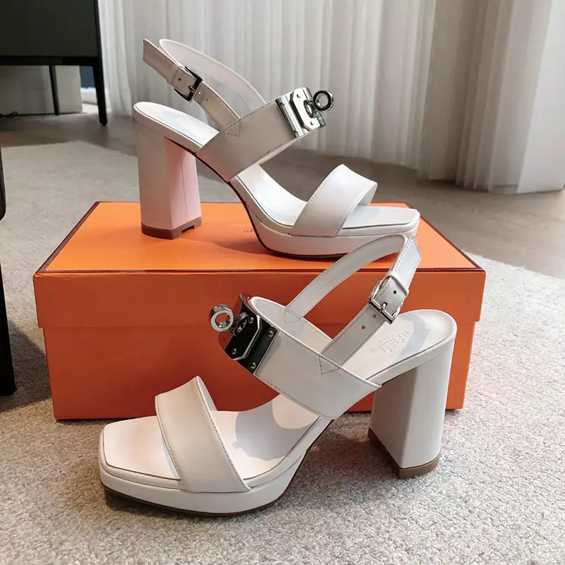 Fashion High Quality Real Leather heels Sandals LX-872304