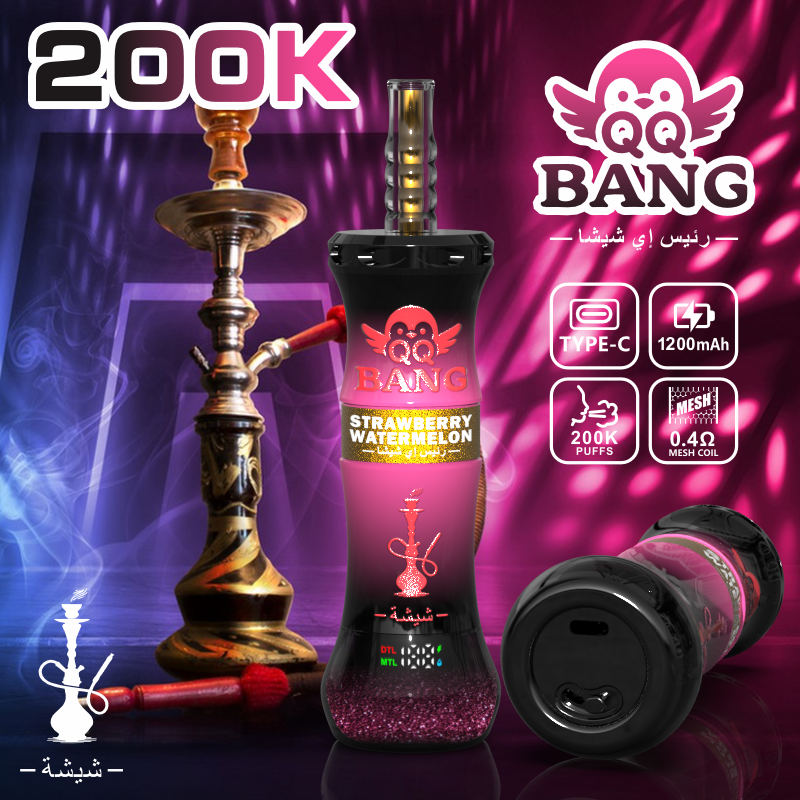 QQBANG 200K Disposable Vape | Up to 200000 Puffs 1.2Ω Mesh Coil 650mAh Type-C Rechargeable 12 Fruit Flavors | vapervz.com