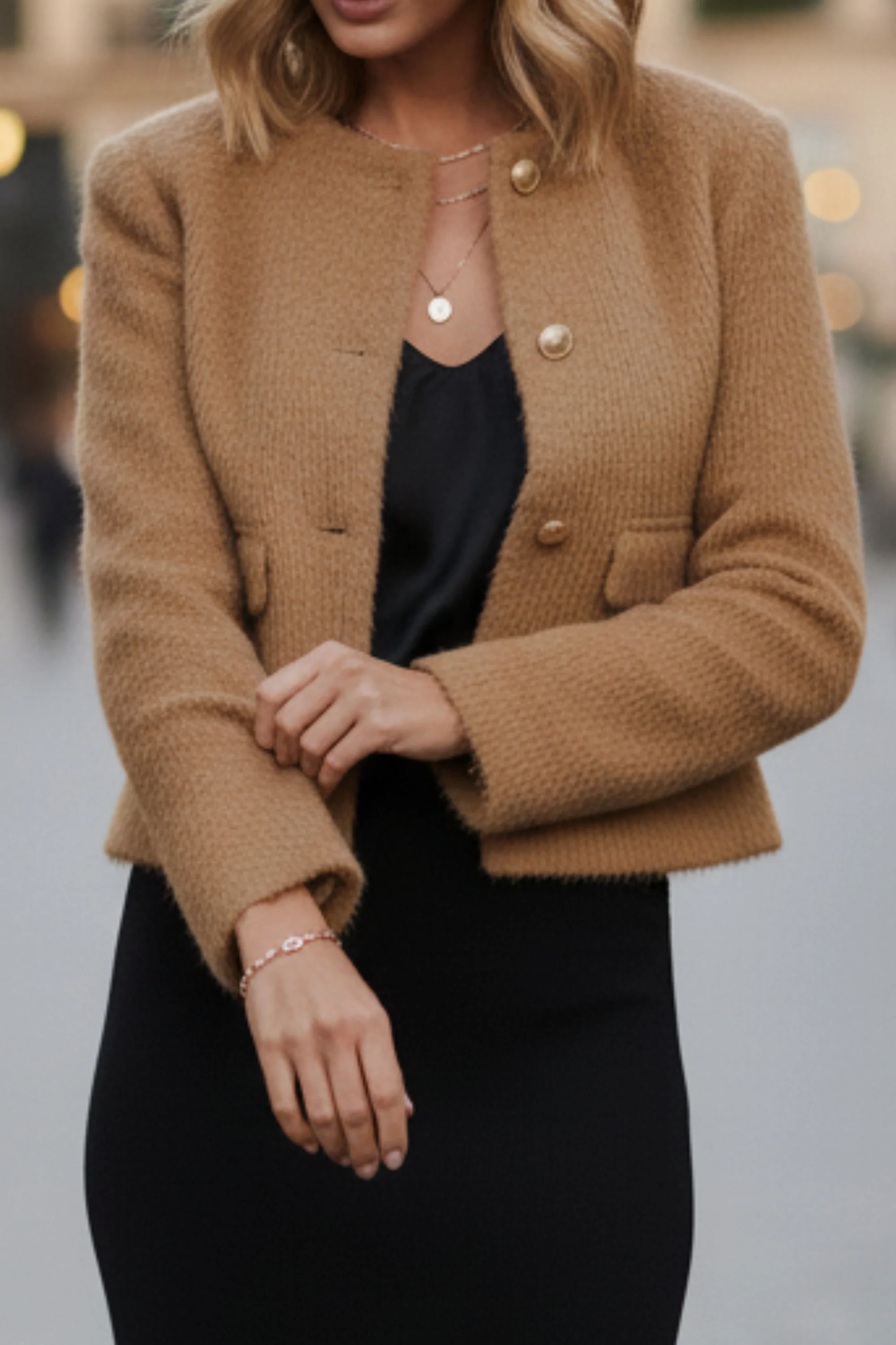 Plush Beige Frost Blazer
