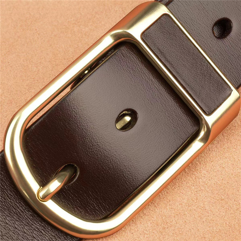 Business Casual PU Leather Square Buckle Cowboy Waistband Belt