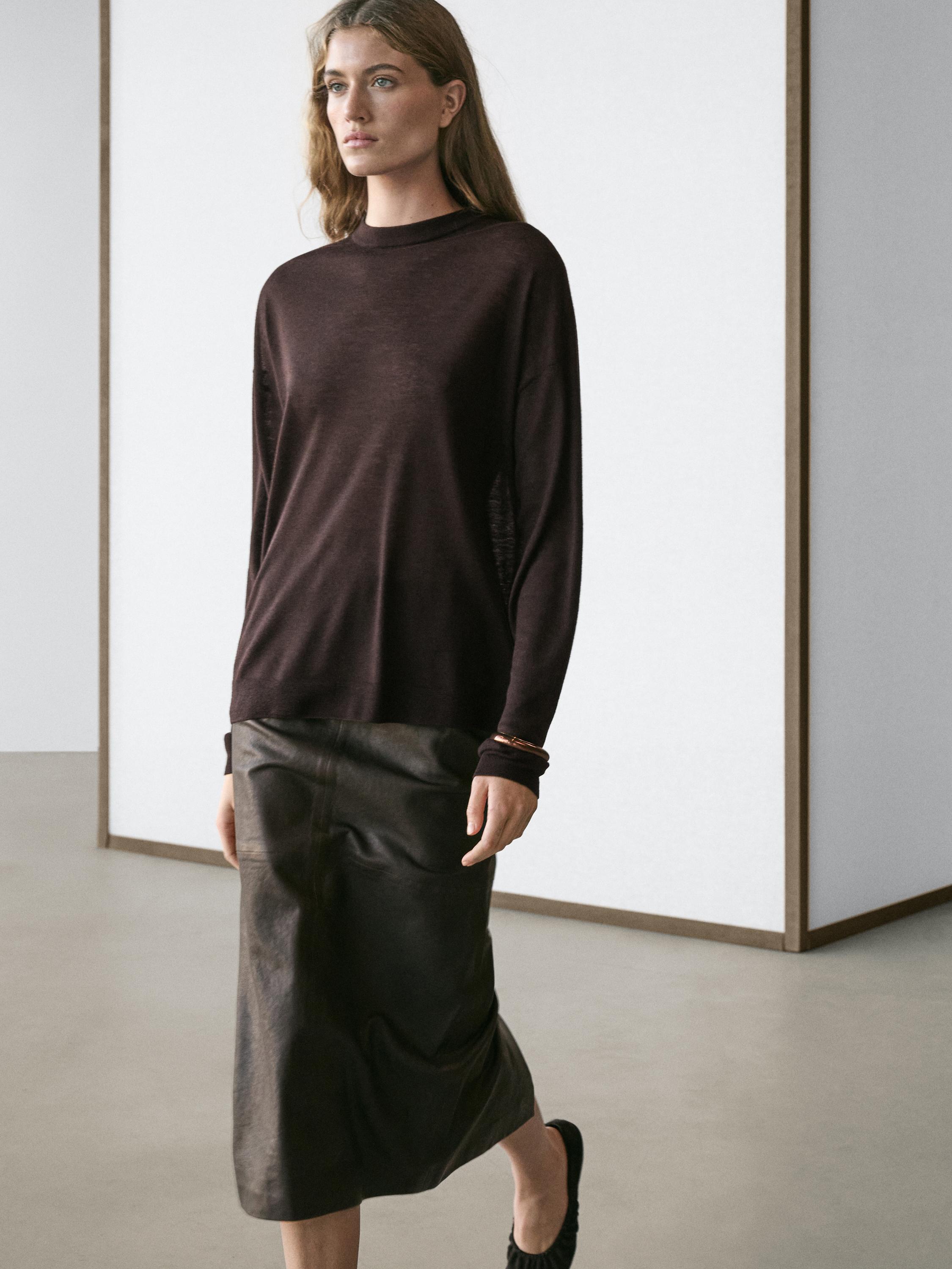 Jersey punto oversize mezcla lana