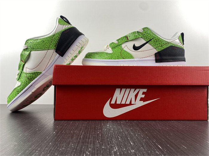 NK Dunk Low Disrupt 2 Just Do It Snakeskin Green DV1491-101