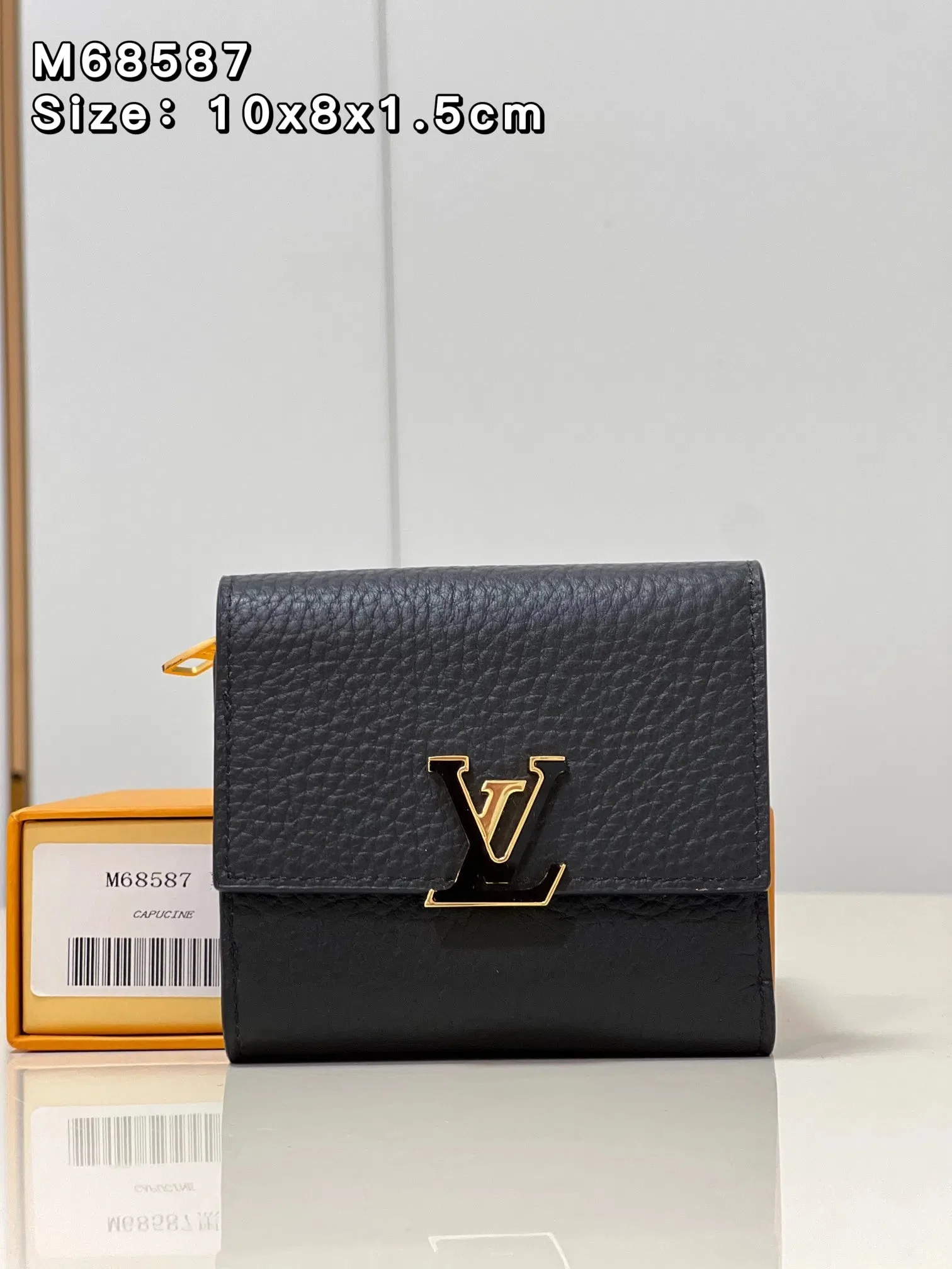 【Louis Vuitton】Free Shipping ◆Portefeuille Capucines Cowhide Tri-fold Wallet M68587