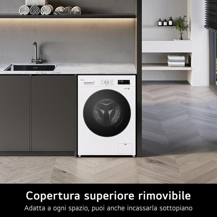 LG - Lavatrice AI DD F4NX1009NWB SERIE X1 9kg Classe A-Ivory White