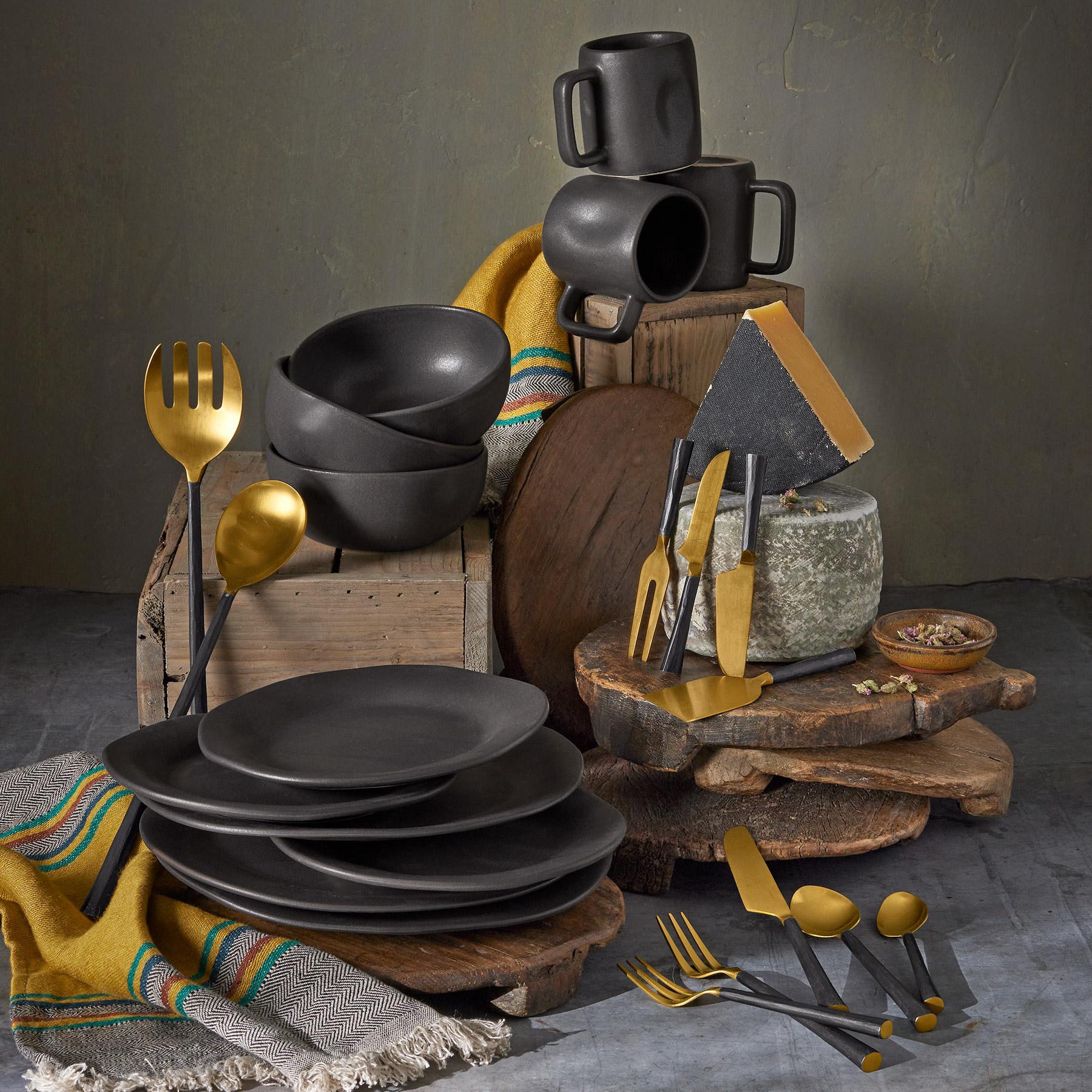 Alex Marshall Charcoal Salad Plates, Set Of 4