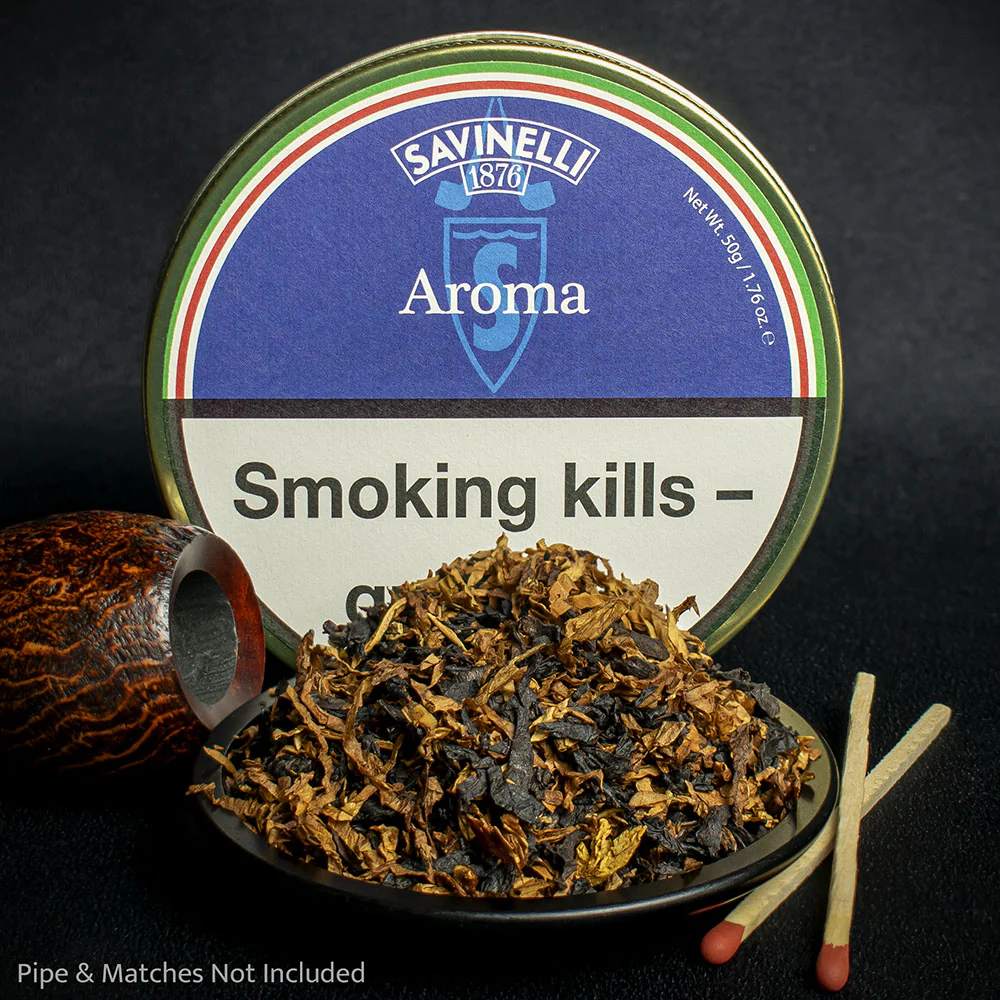 Savinelli Aroma Pipe Tobacco (Almond, Bourbon & Vanilla) - 50g Tin