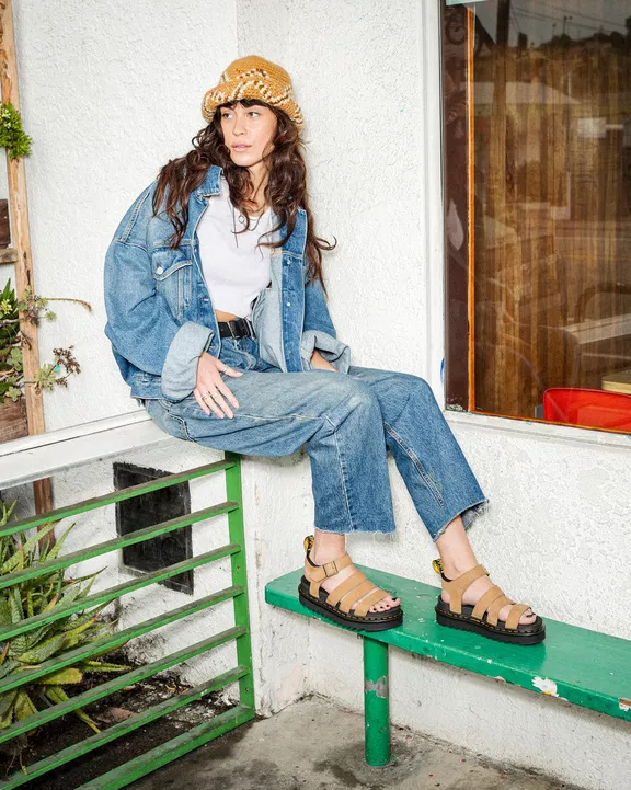 Blaire Tumbled Nubuck Sandals