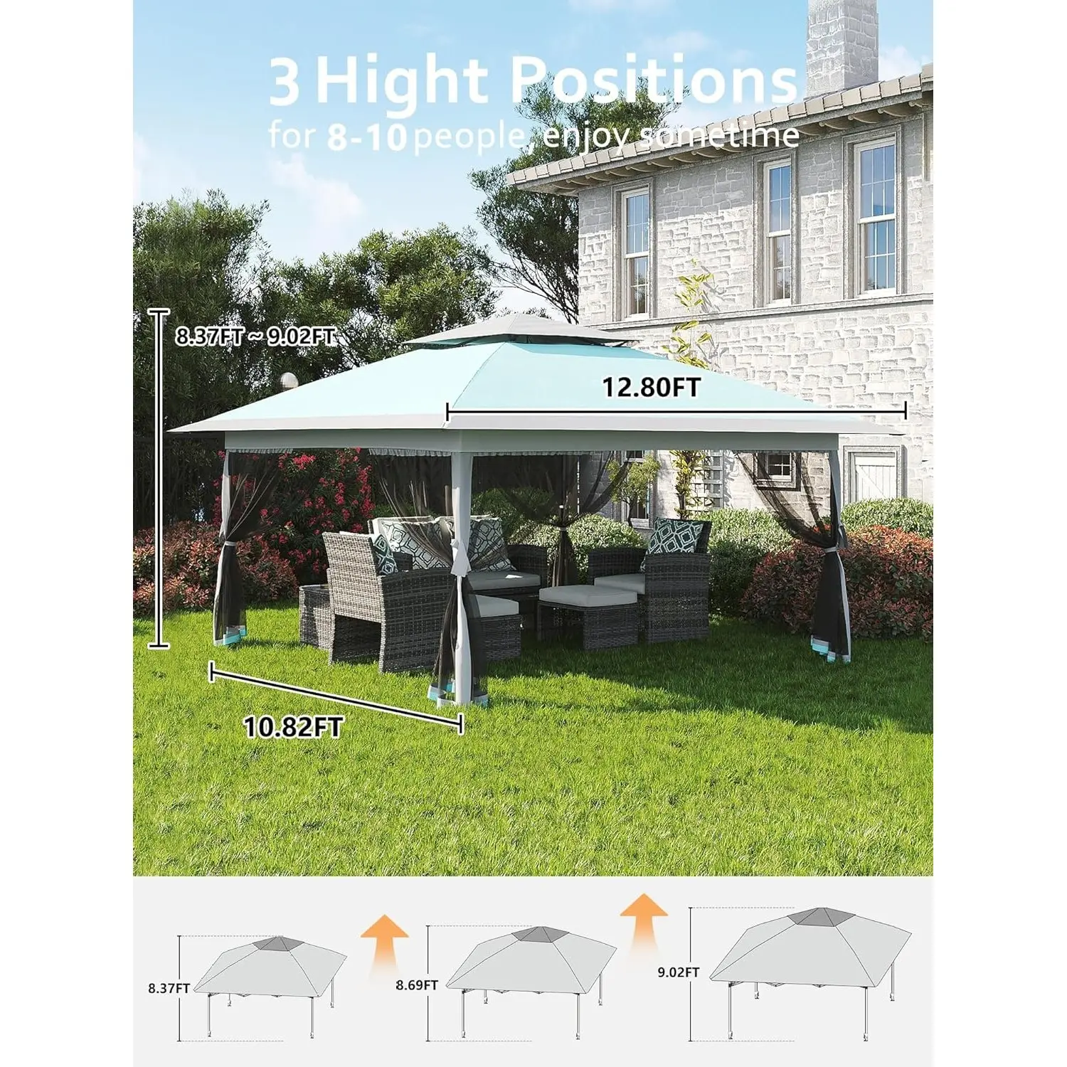 Pop Up Gazebo Tent 13x13