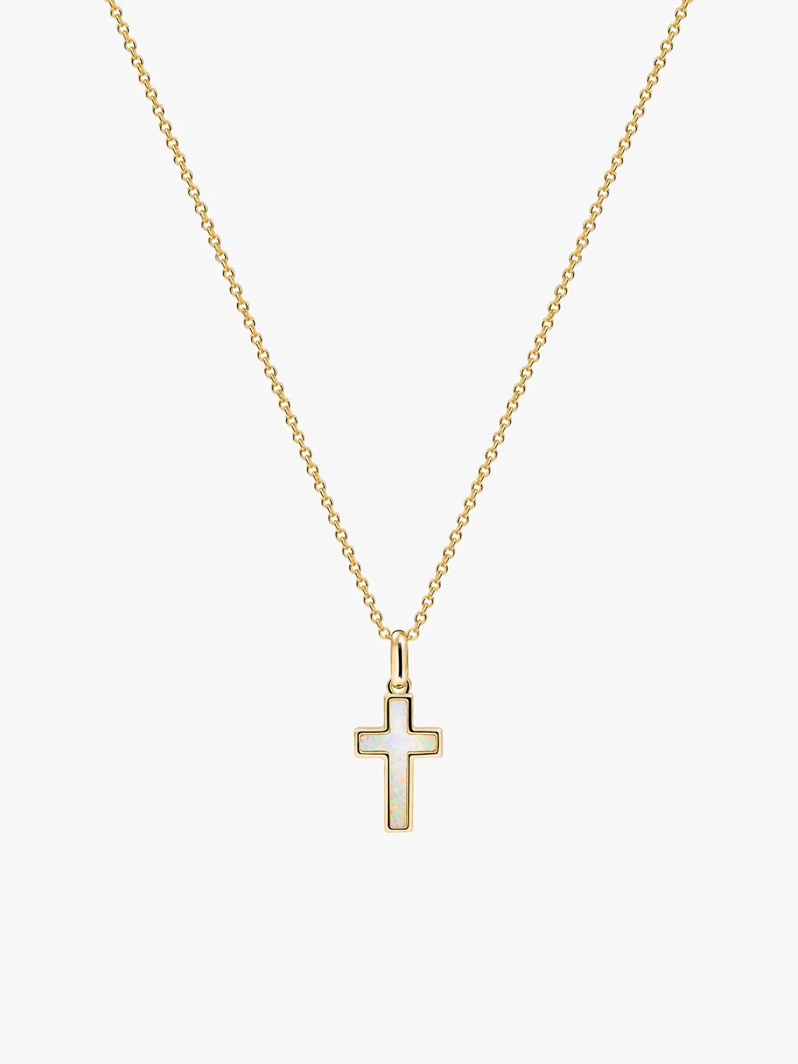 Cross Opal Necklace
