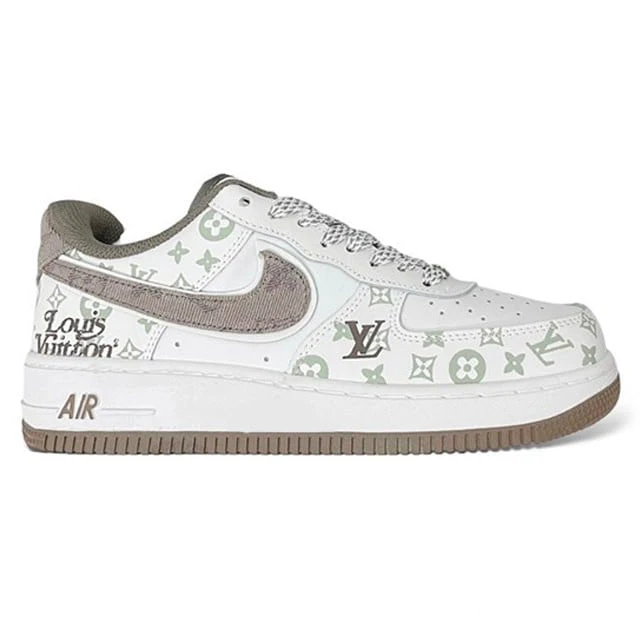 L.V x NK Air Force 1 White Mocha Monogram (Custom)