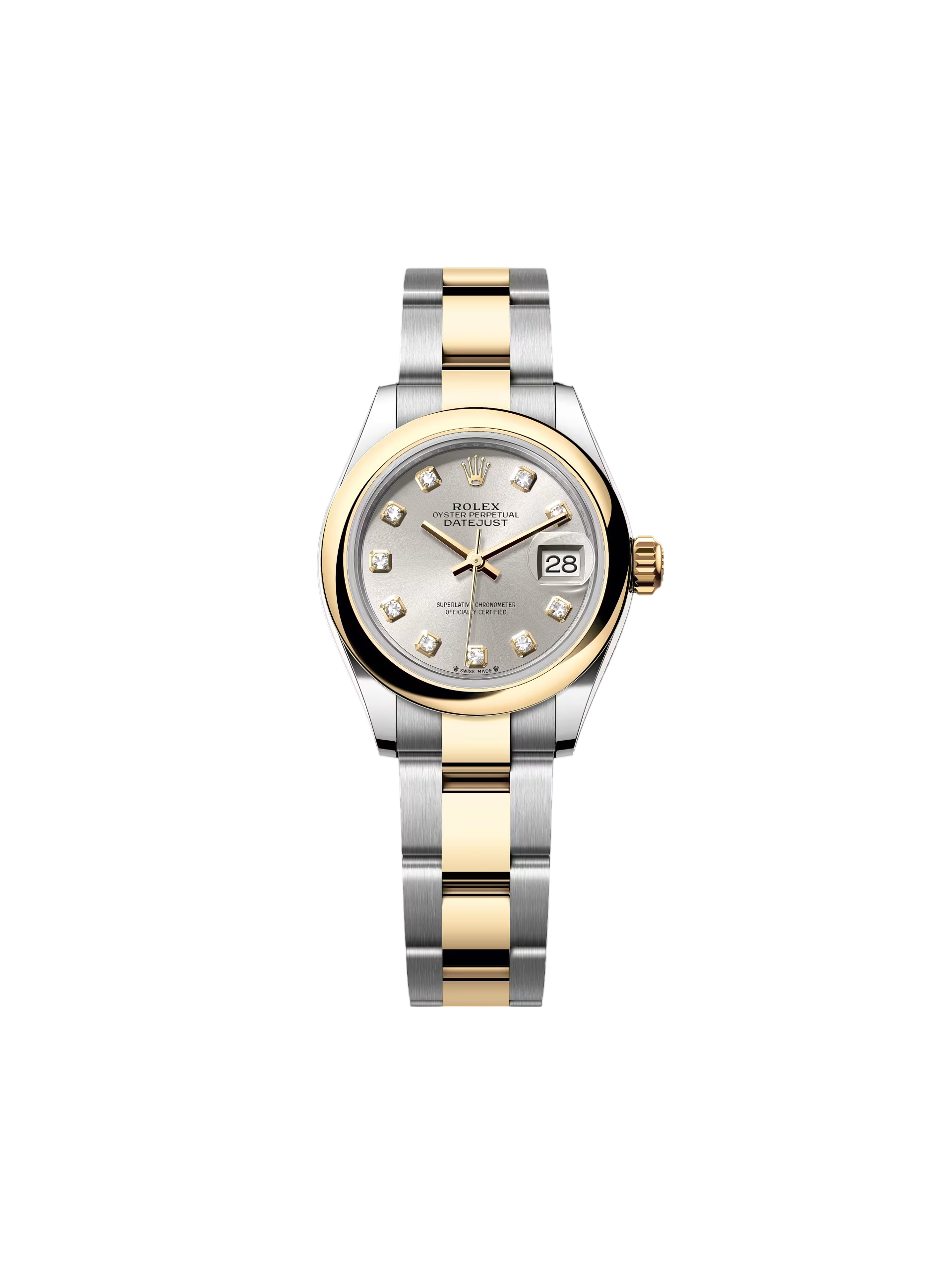 Rolex Lady-Datejust 28mm 279163 Silver Diamond Dial