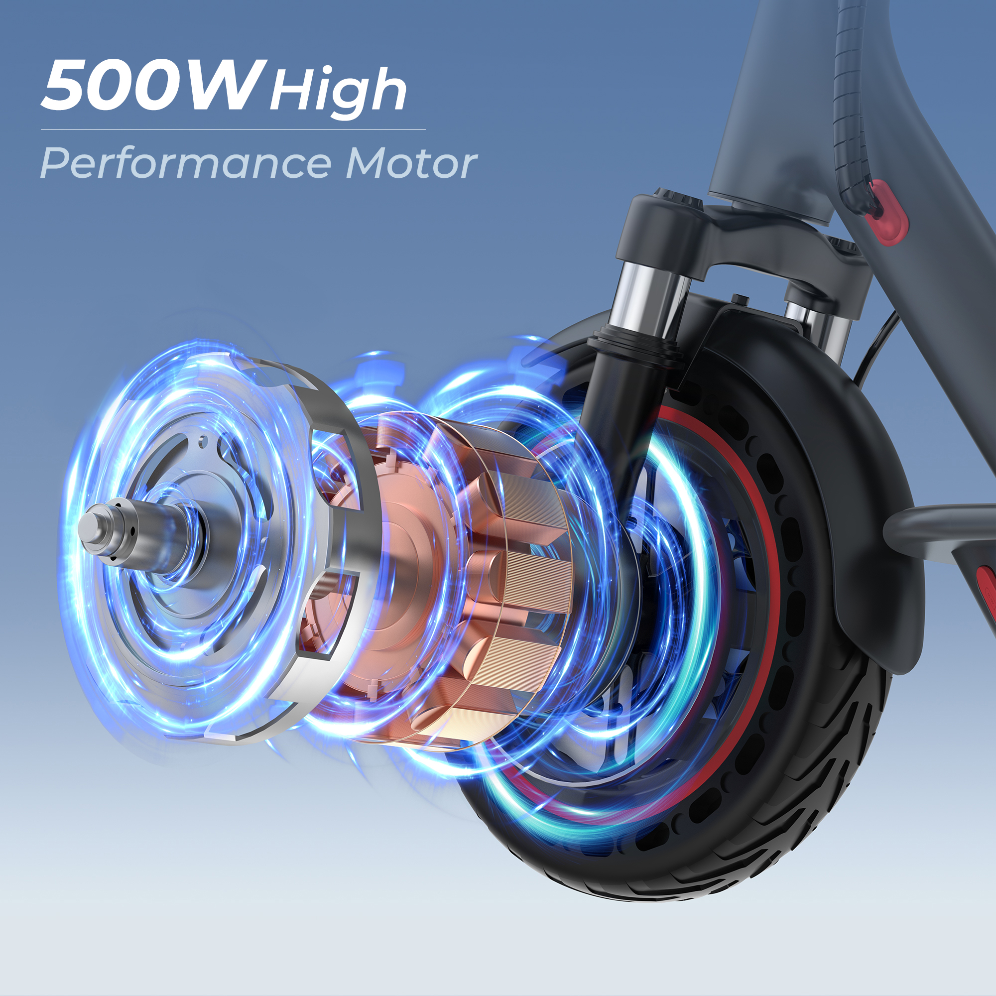 AOVOPRO TMAX 500W Foldable Electric Scooter Dual Suspension Dual Brake 10 inch wheel
