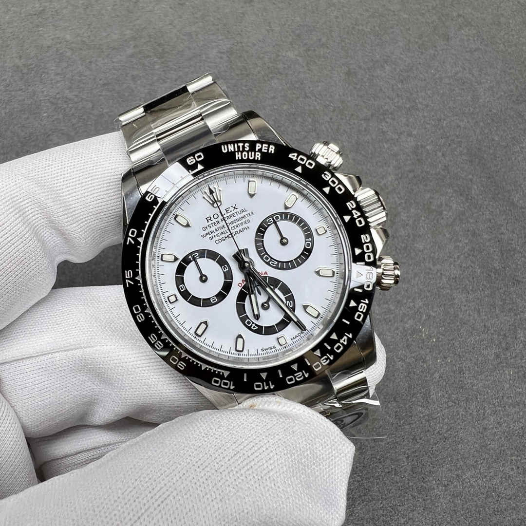 Clean Rolex Daytona 116500 4130 Panda Dial Replica – 40mm 904L Steel | Super Clone Chronograph