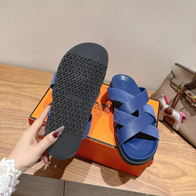 Fashion High Quality Real Leather Slippers LX-872319