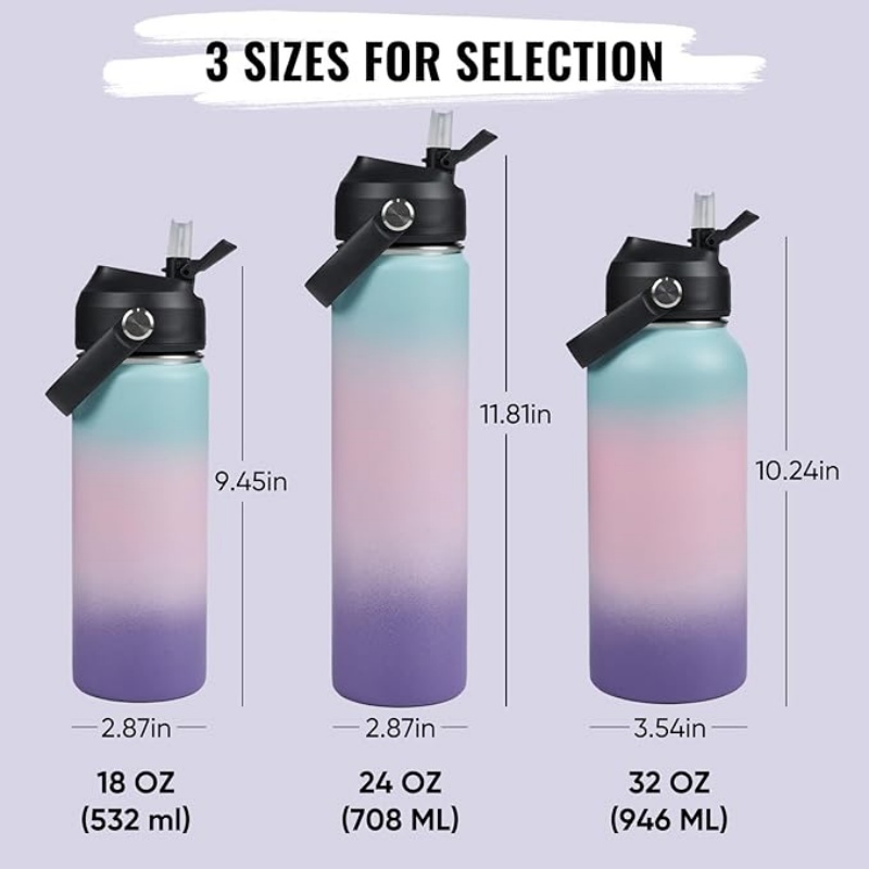 THERMOCLOUD 18oz Insulated Stainless Steel Water Bottle