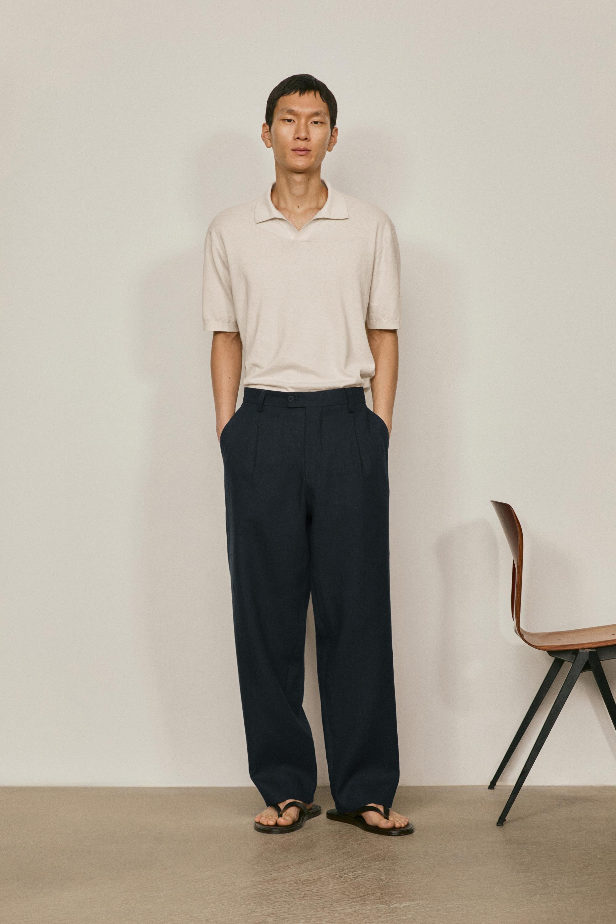 Pantalón pinzas total look lino - LIMITED EDITION