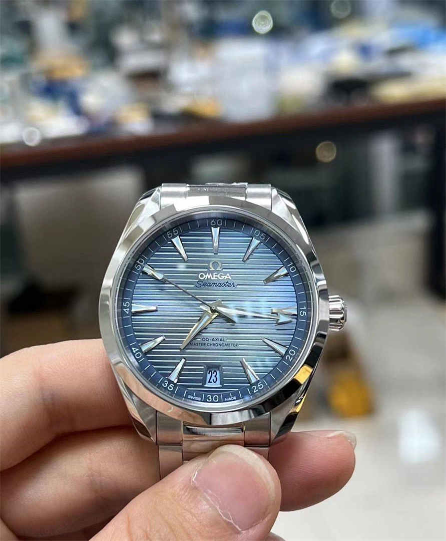 VSF Aqua Terra Summer Blue Replica – 41mm Steel Case & Full Stainless Steel Bracelet | Omega Seamaster 150M Super Clone