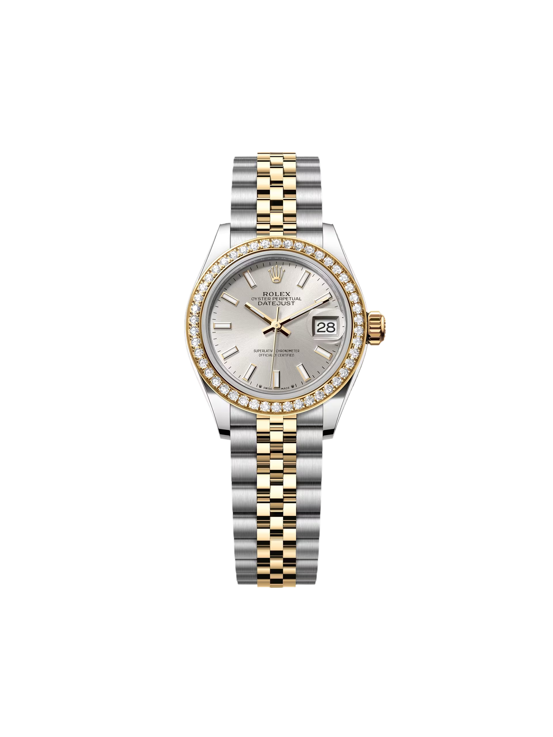 Rolex Lady-Datejust 28mm 279383RBR Silver Dial Yellow Rolesor Oyster Bracelet