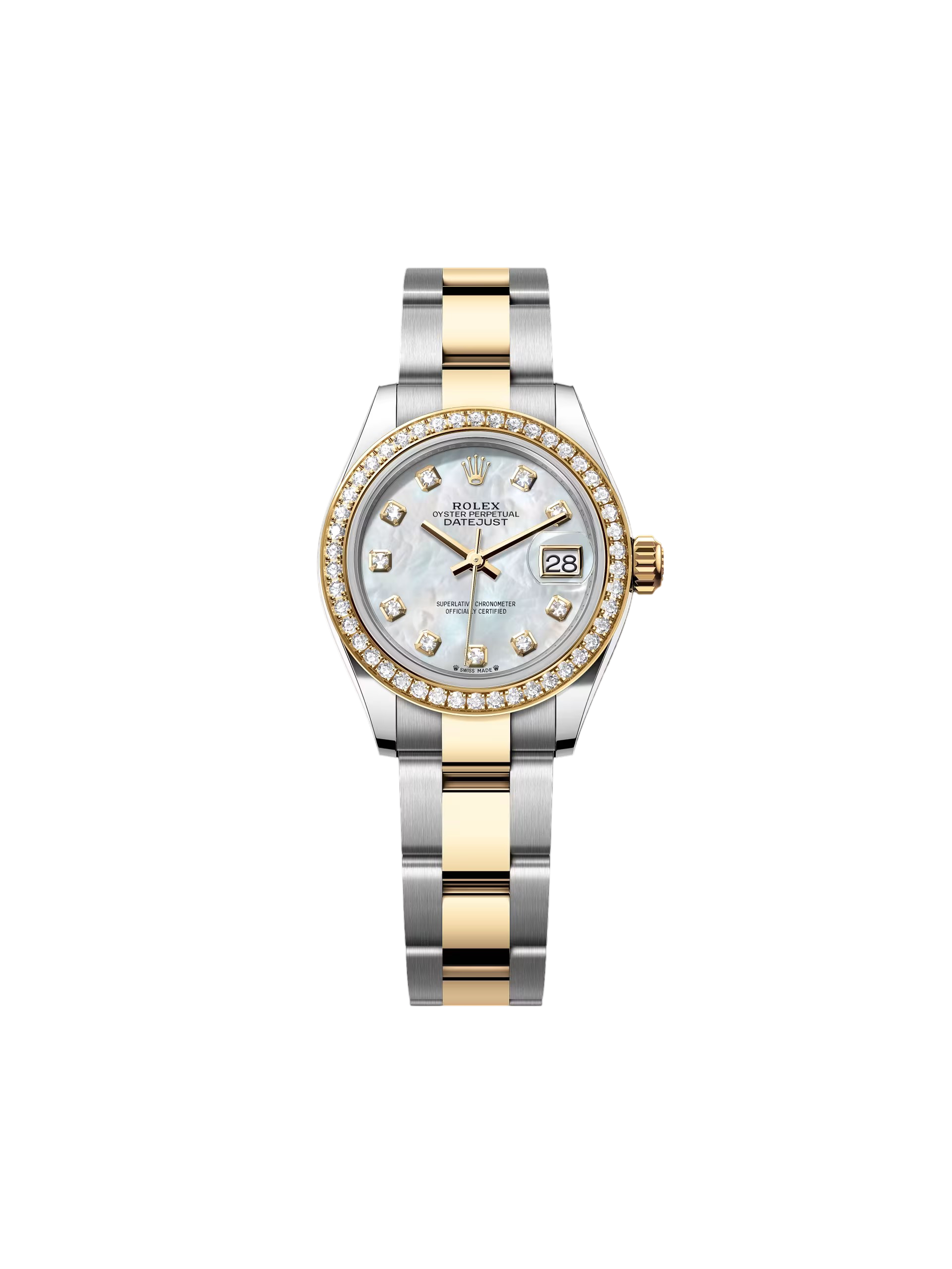 Rolex Lady-Datejust 28mm 279383RBR Mother-of-Pearl Dial Yellow Rolesor Oyster Bracelet
