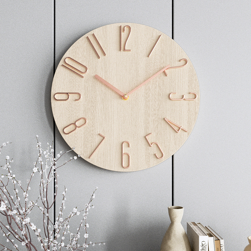 Silent Wall Clock with Automatic Time-setting for Home Decor - LIORQUE