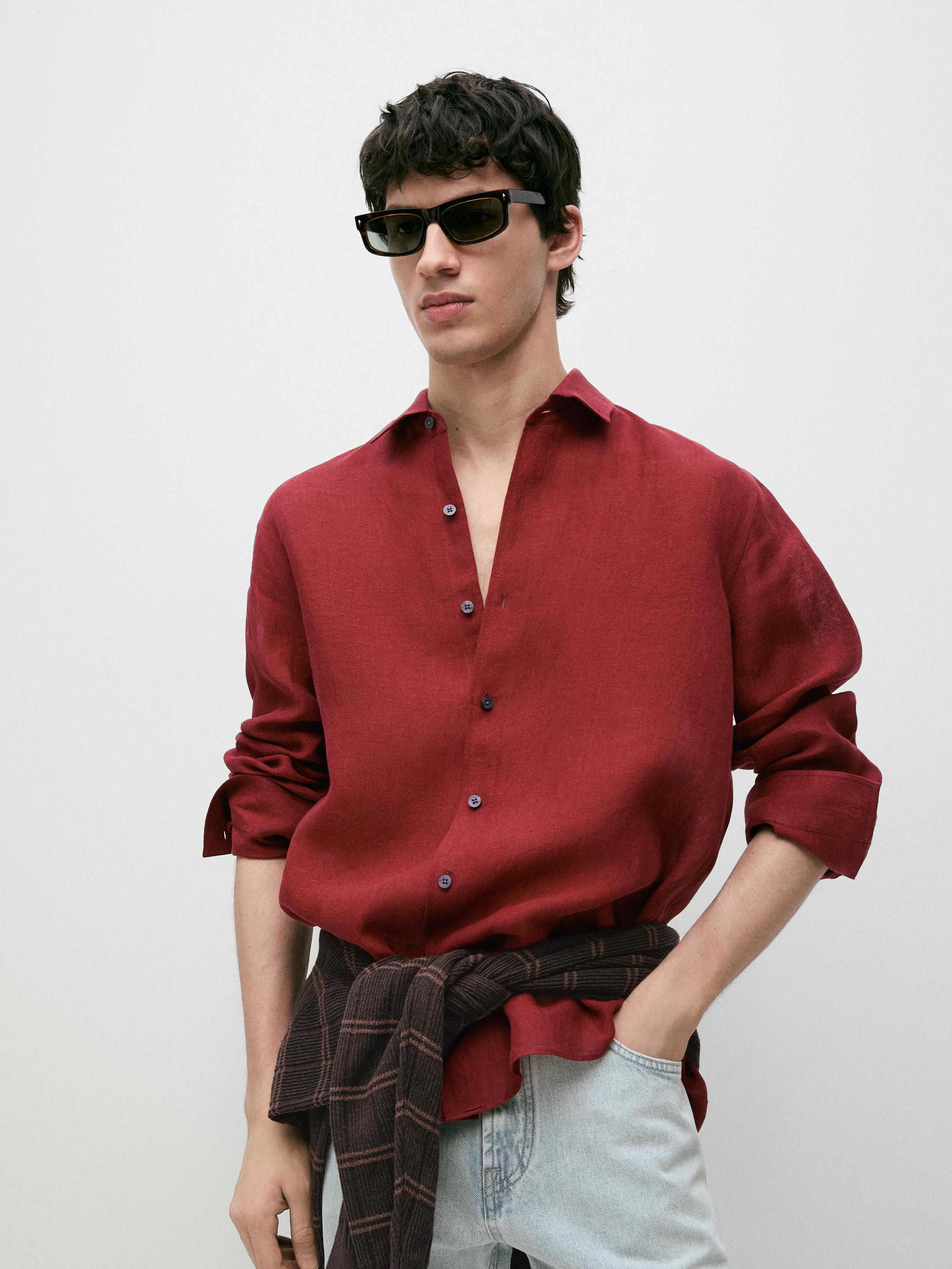 Camisa 100% lino estructura