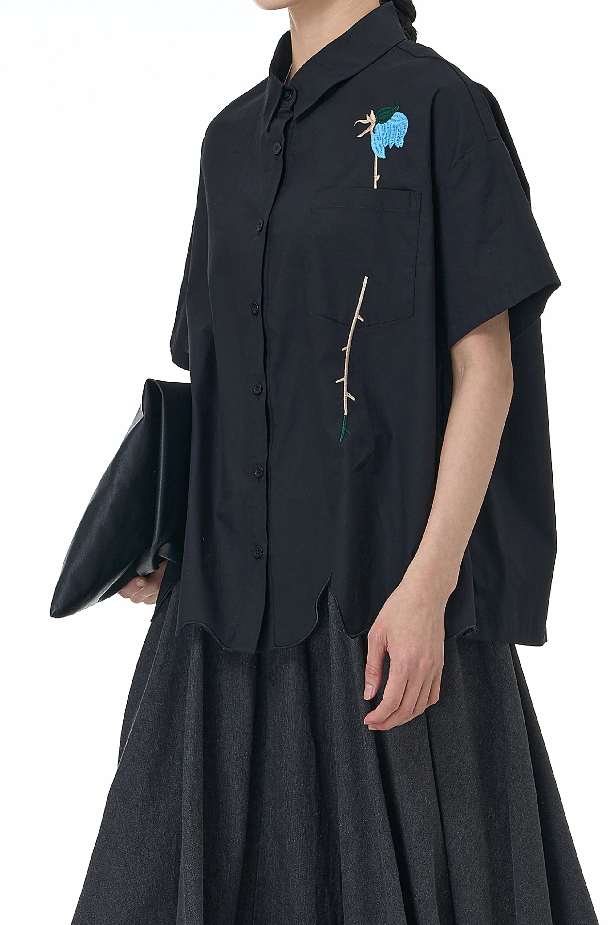 Piper Black Embroidered Shirt