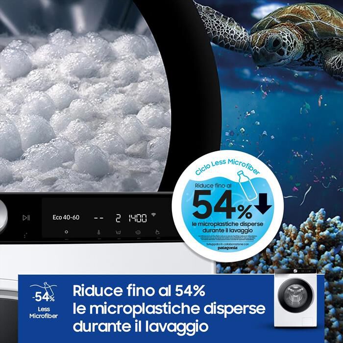 SAMSUNG - Lavatrice WW90DG6U85LKU3 9 Kg Classe A-bianco