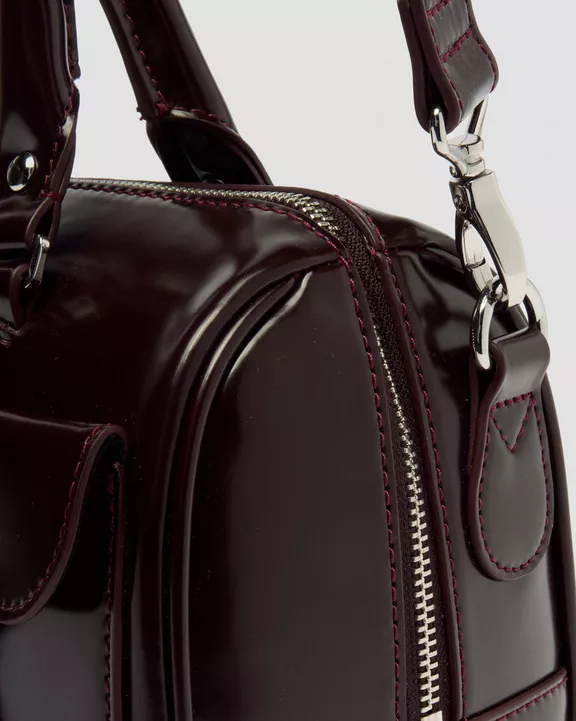 Top Handle Rub Off Vegan Leather Bag