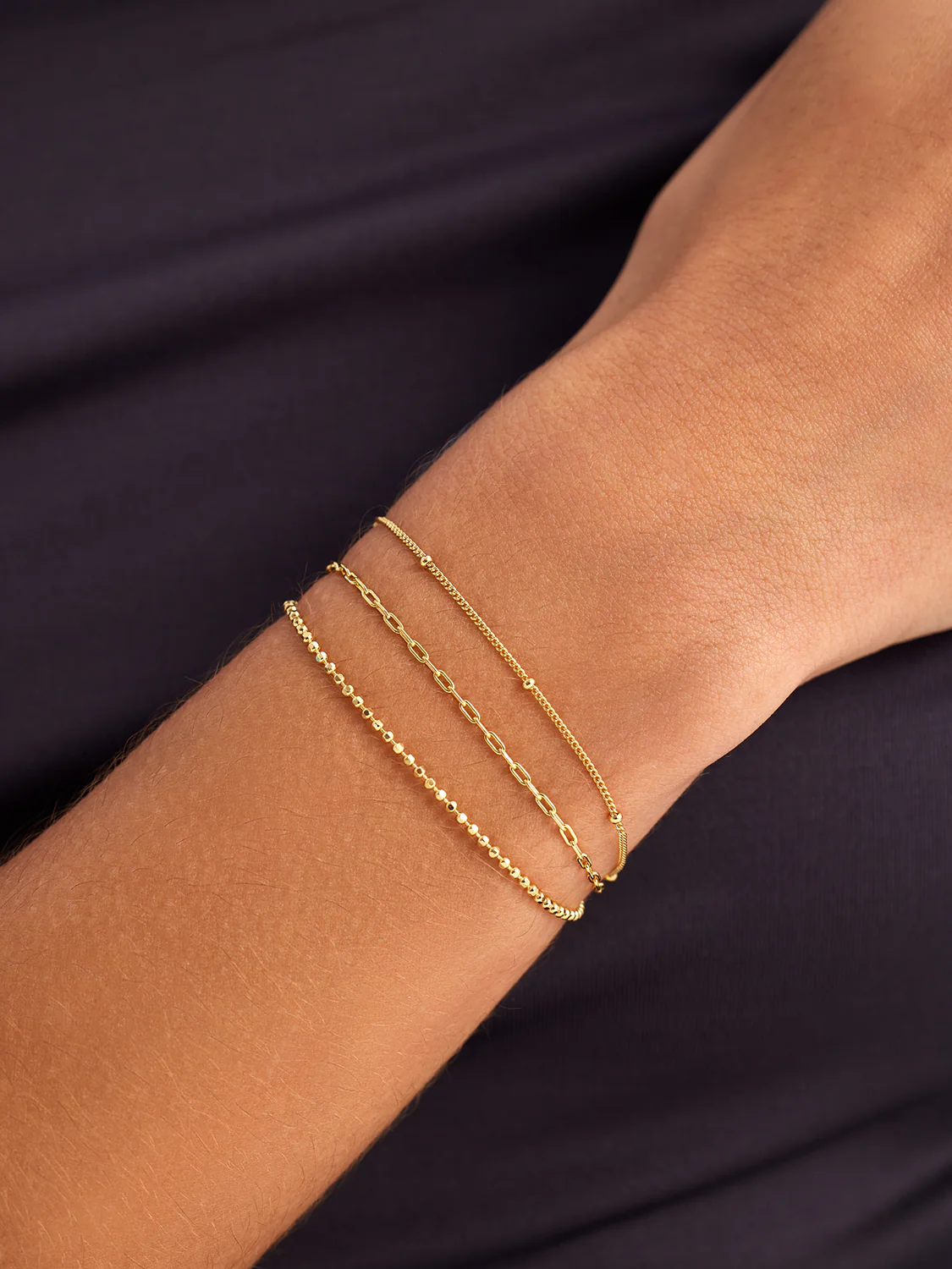 Mixed Texture Chain Bracelet