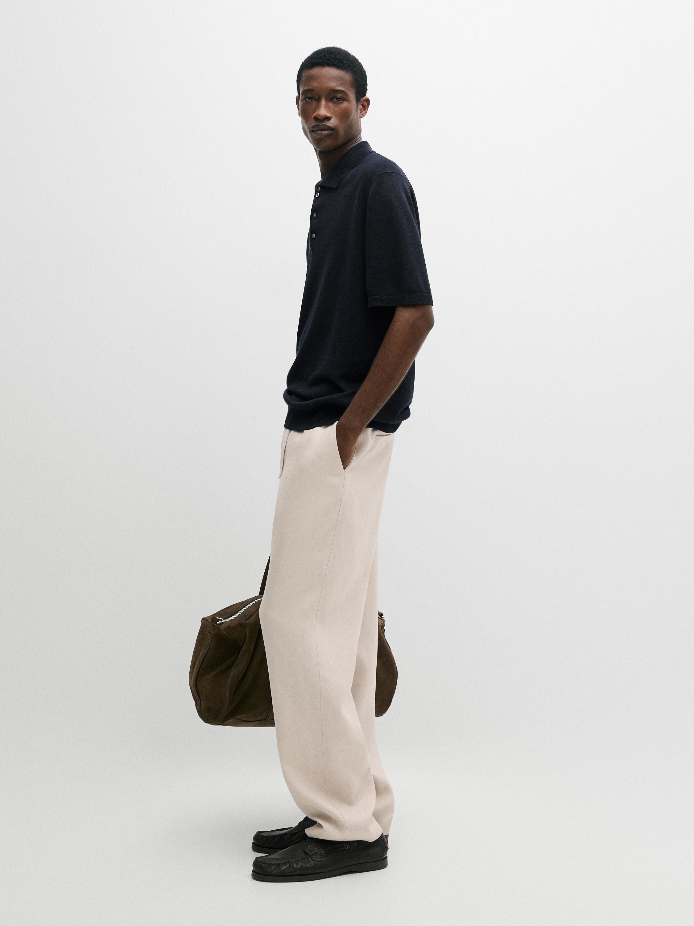 Pantalón total look detalle cintura lino