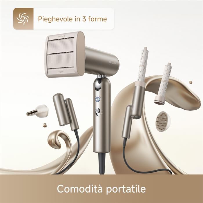 DREAME - Asciugacapelli POCKET PRO GOLD-Titanio Oro