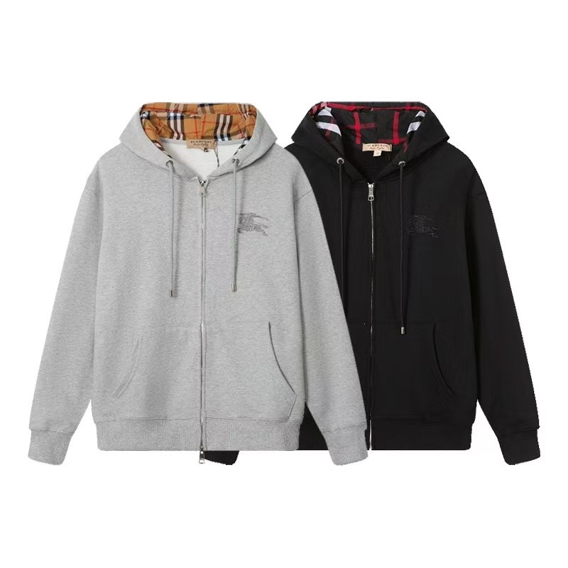 BBR logo embroidered hooded cardigan