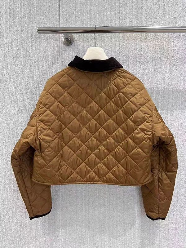 Corduroy collar short cotton jacket WT-813108