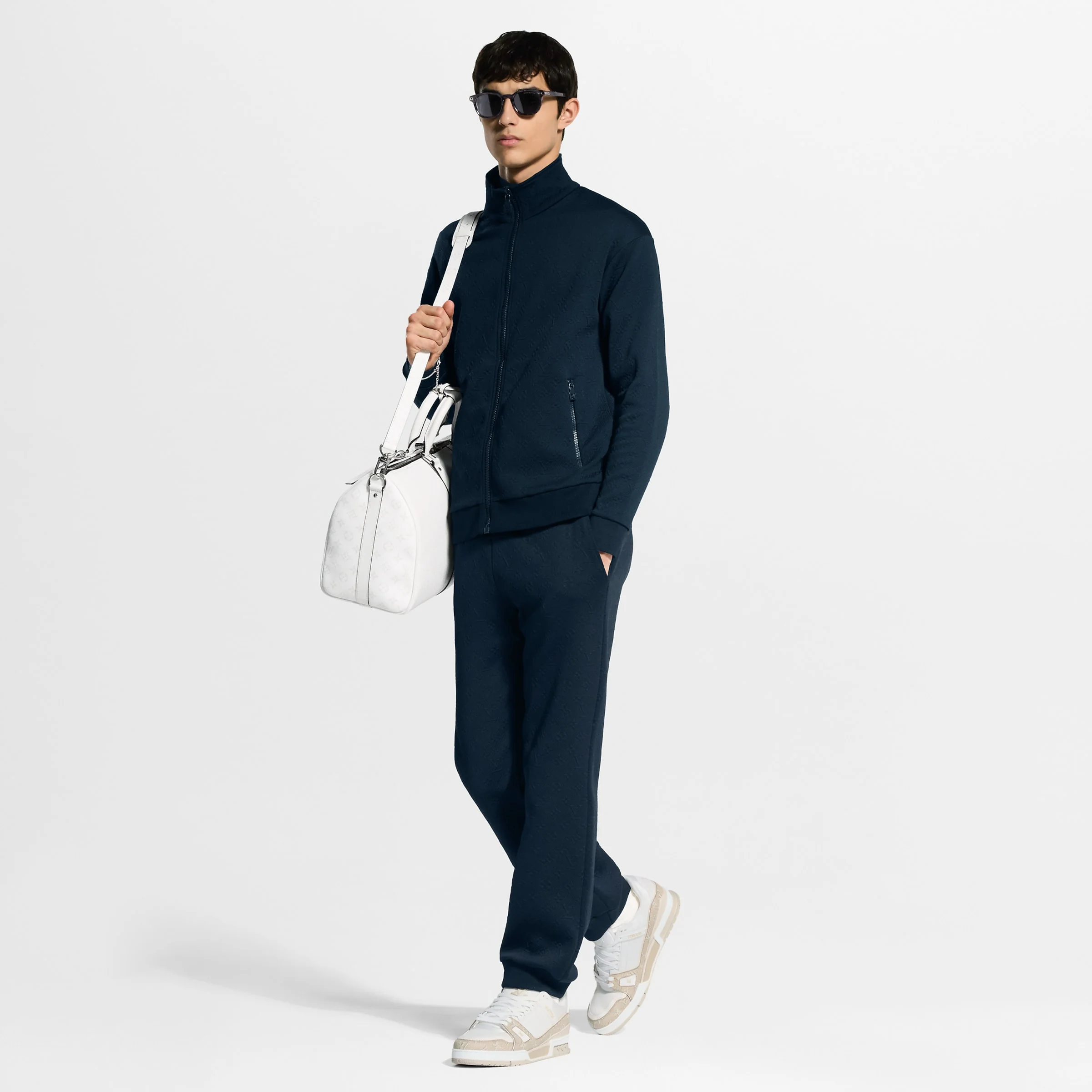 L.V  Trainer Beige Monogram Leather Sneaker