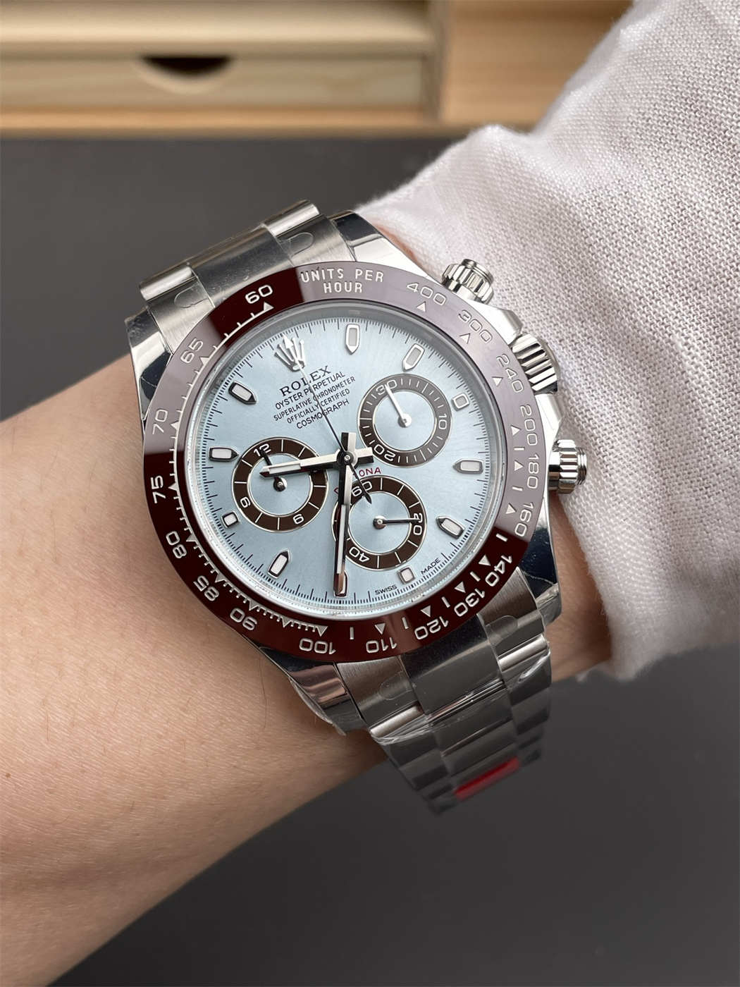 VSF Ice Blue Daytona Replica | Platinum Look with Clone 4130