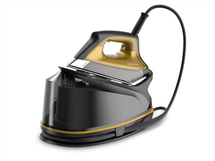 ROWENTA - DG7644 ompact Steam PRO  Ferro da Stiro a Vapore-Nero e Giallo Stevens