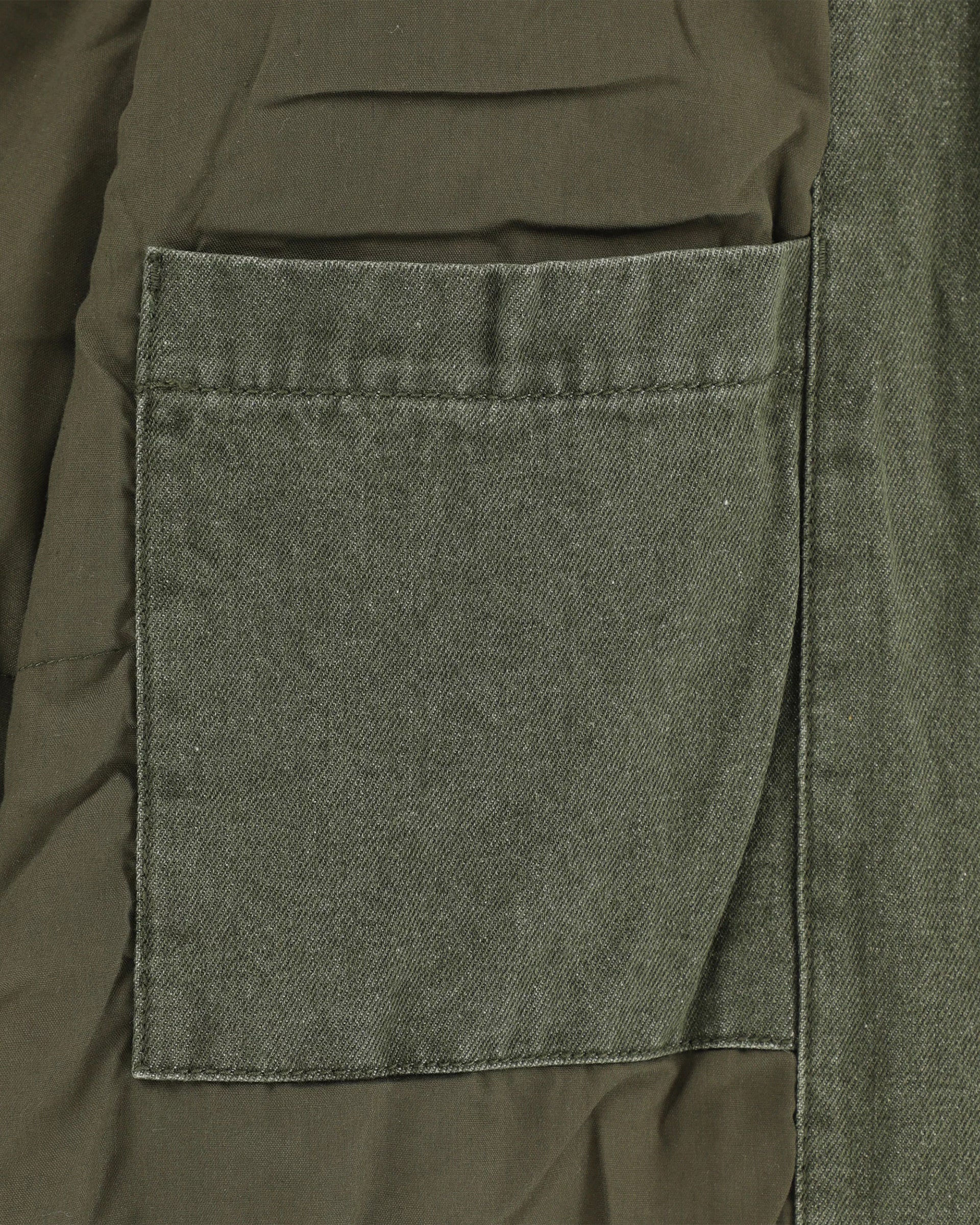 Insulated Denim Work Jacket - Olive
