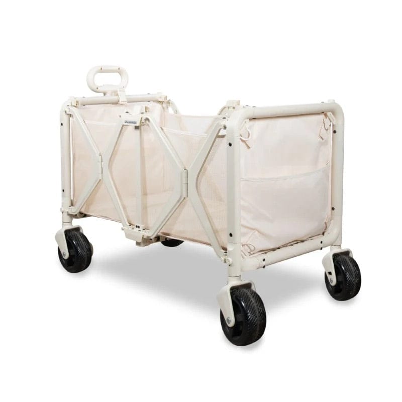 WonderFold S5 Convertible Utility Wagon + Canopy Bundle - Beige