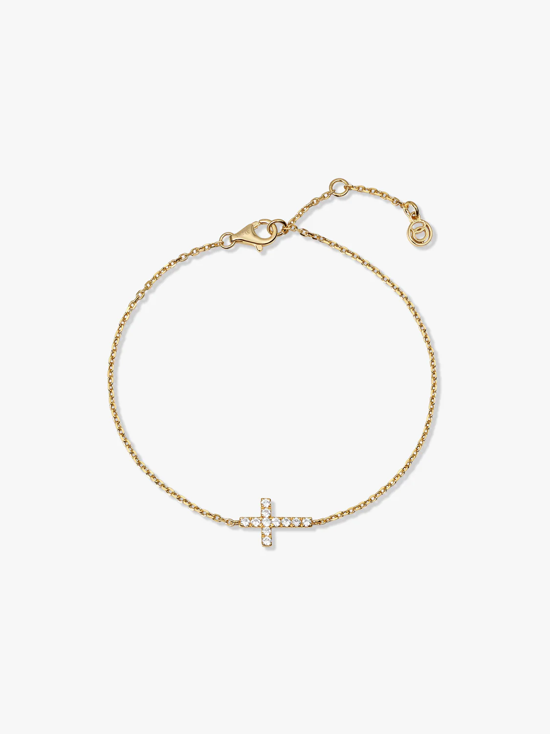 Pave Sapphire Cross Bracelet