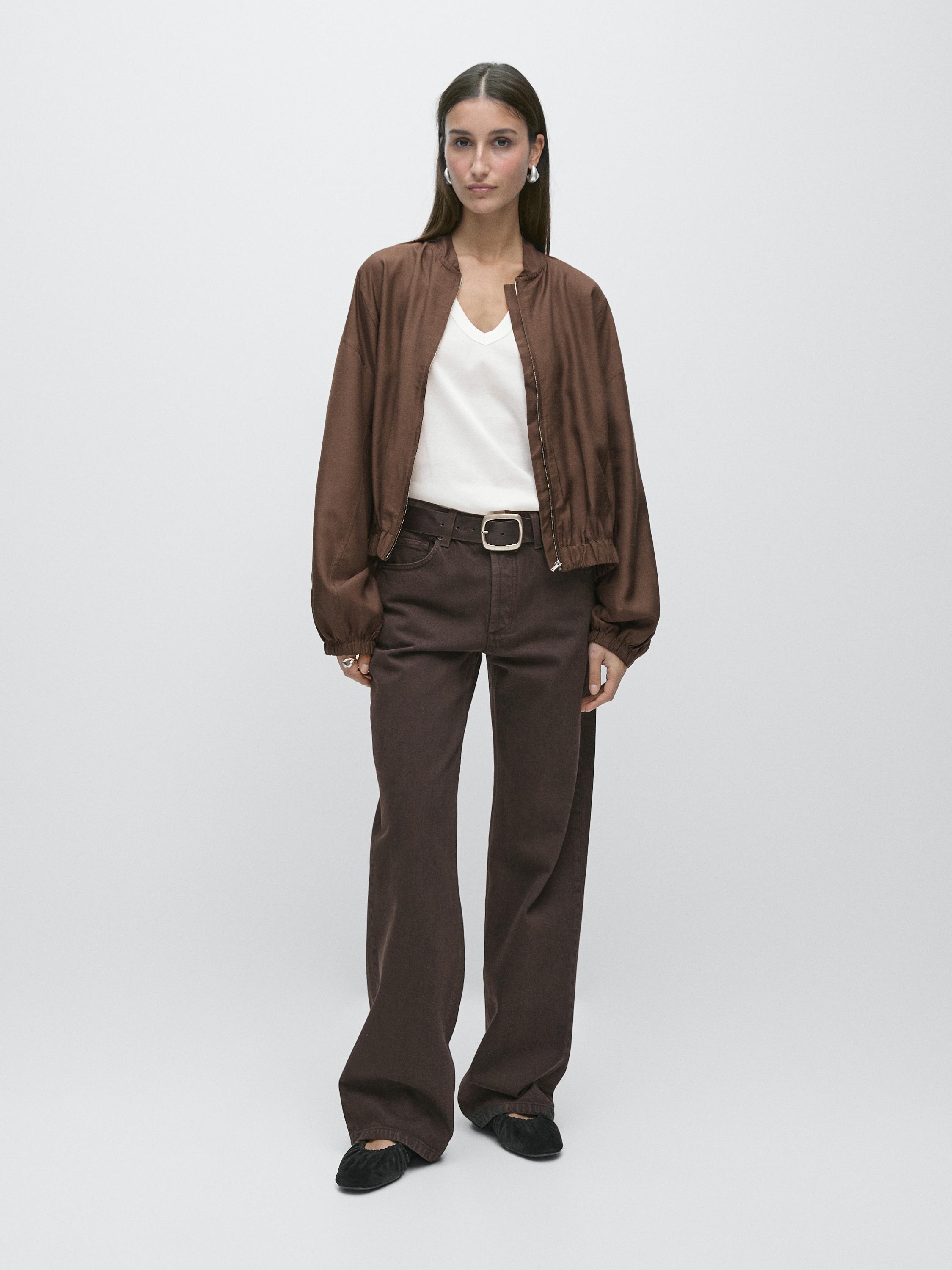 Chaqueta bomber fluida