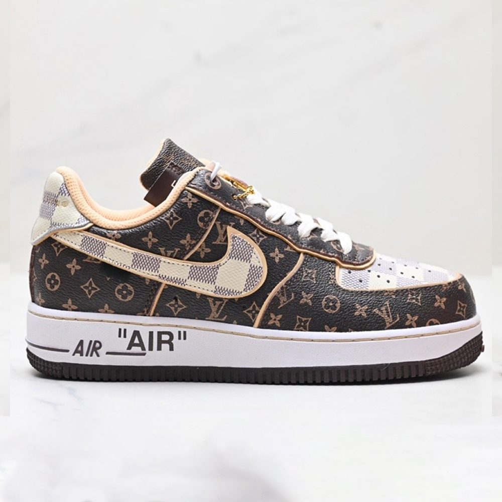 NK Air Force 1 x Lois Vuton Monograme Dark Brown NNL24112002