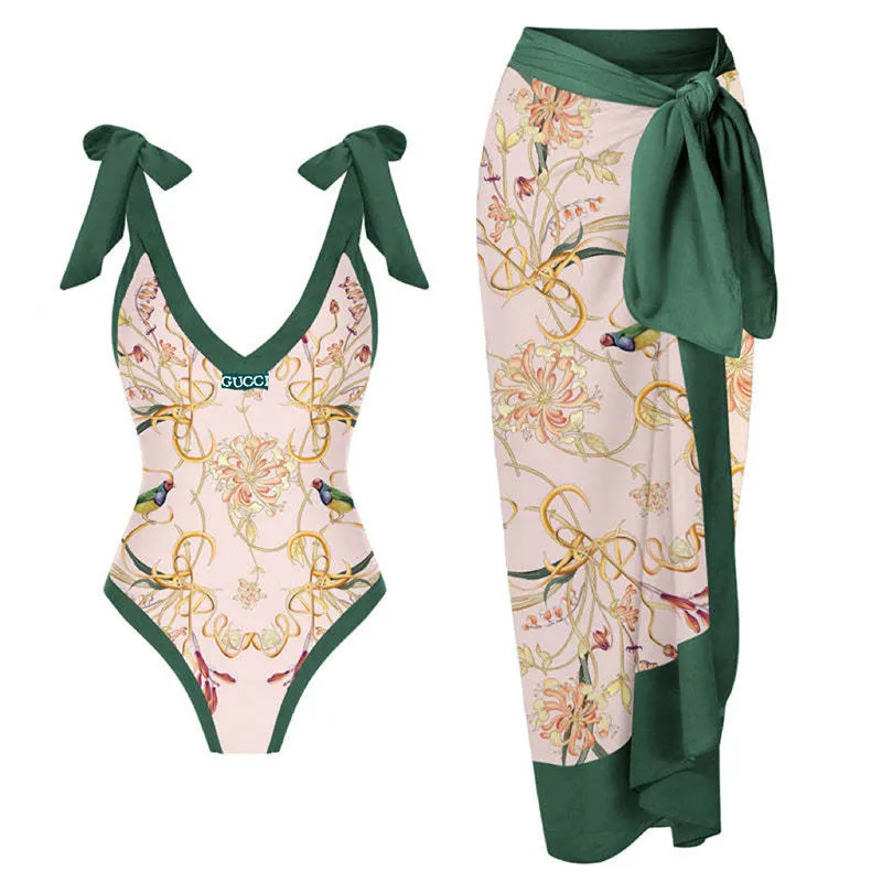 Fashion Sexy One-piece Swimsuits With Skirt YY-925209