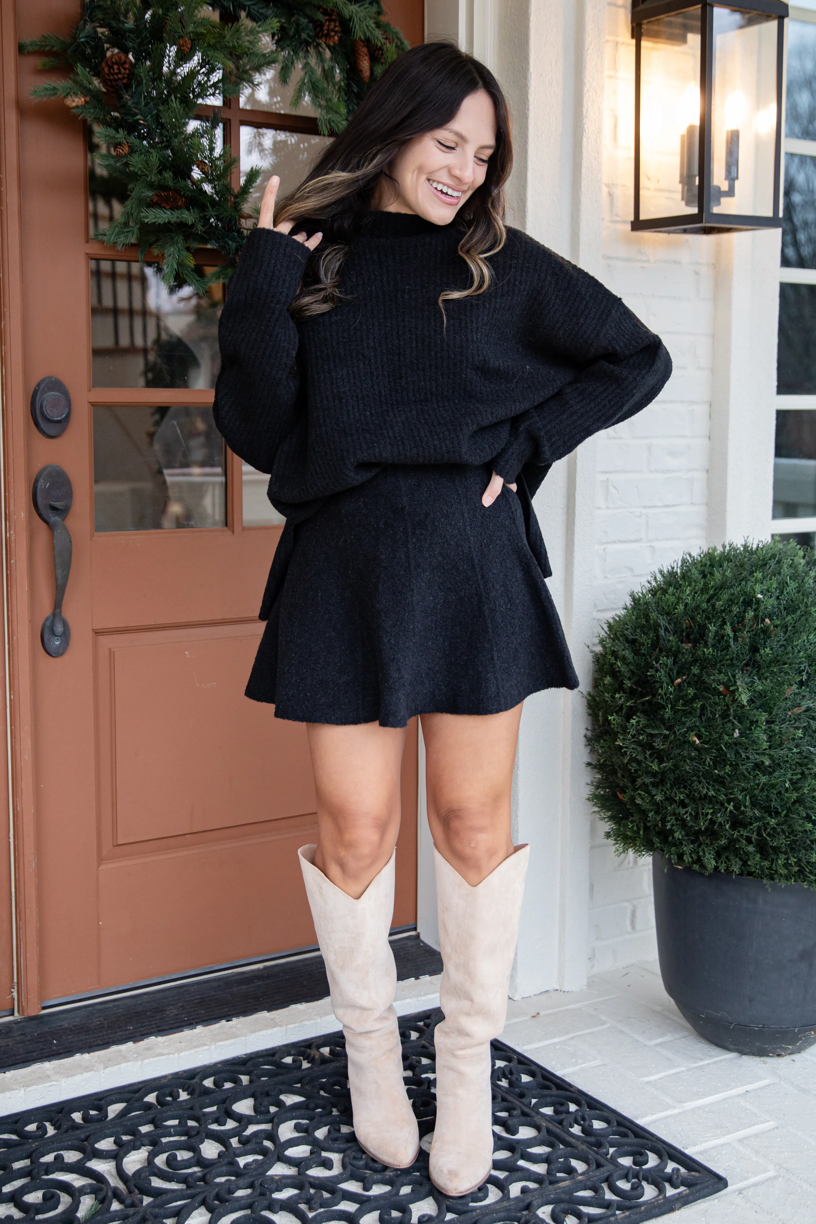 FINAL SALE - Cinnamon Spice Knit Mini Skirt