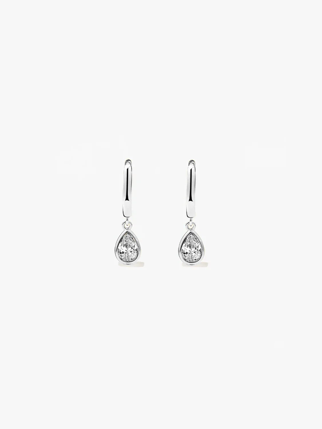 Silver Solitaire Teardrop Sapphire Drops