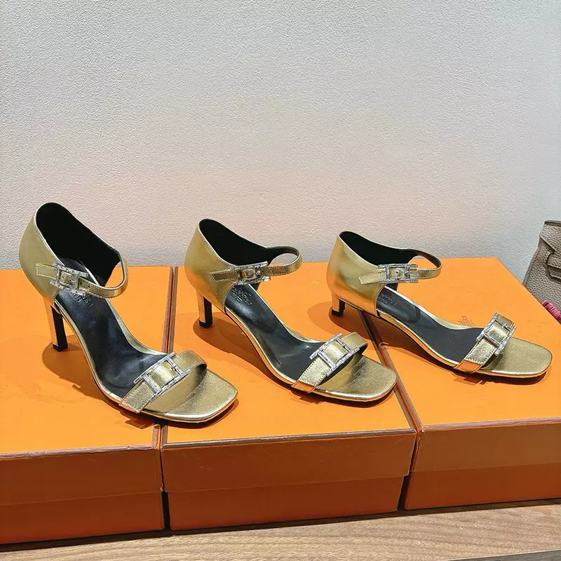 Fashion High Quality Real Leather High Heel Sandals LX-872317