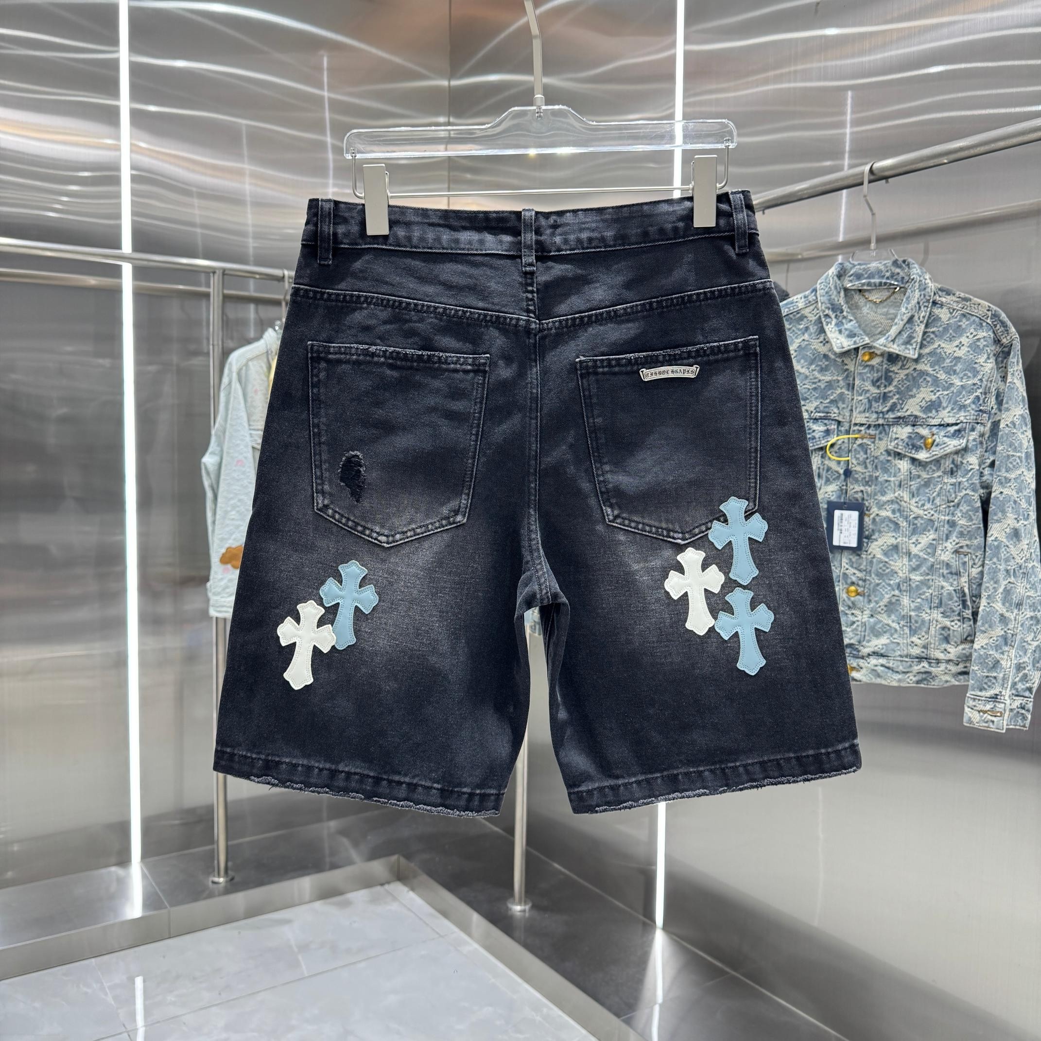 Chrome H Denim shorts