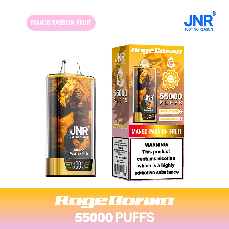 JNR RegeGorilla 55K Disposable Vape | 55000 Puffs Dual Mesh Coil Animated Smart Screen 42ml E-Liquid Type-C Rechargeable Vape | vapervz.com