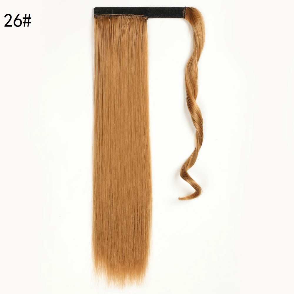 Long fiber straight hair European style velcro wig