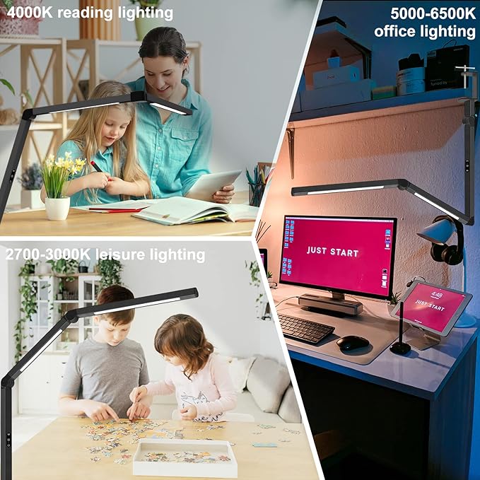 LUMIGROVE LED Desk Lamp with Clamp
